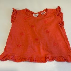Zara baby summer top with open back salmon color 18-24mos